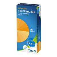 Изопринозин табл. 500 мг №30, Лузомедикамента-Техническое фармацевтическое общество/Фармацевтический завод Тева Прайвэт Ко.Лтд