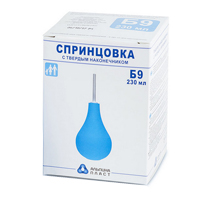 Спринцовка пвх №9 тип б 224 мл с твердым наконечником